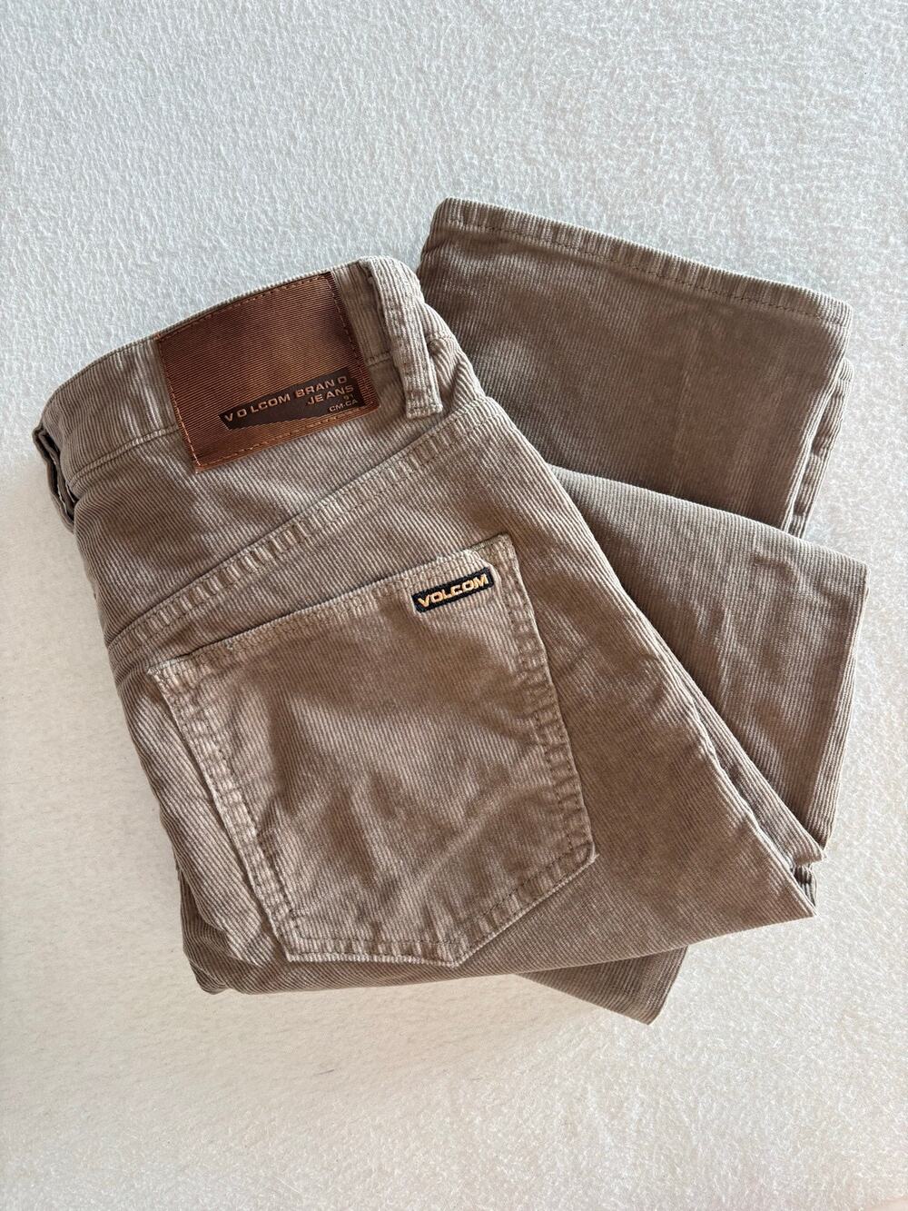 Volcom Solver Modern Straight Corduroy Pants Men’s Size 28 Light Brown Skater